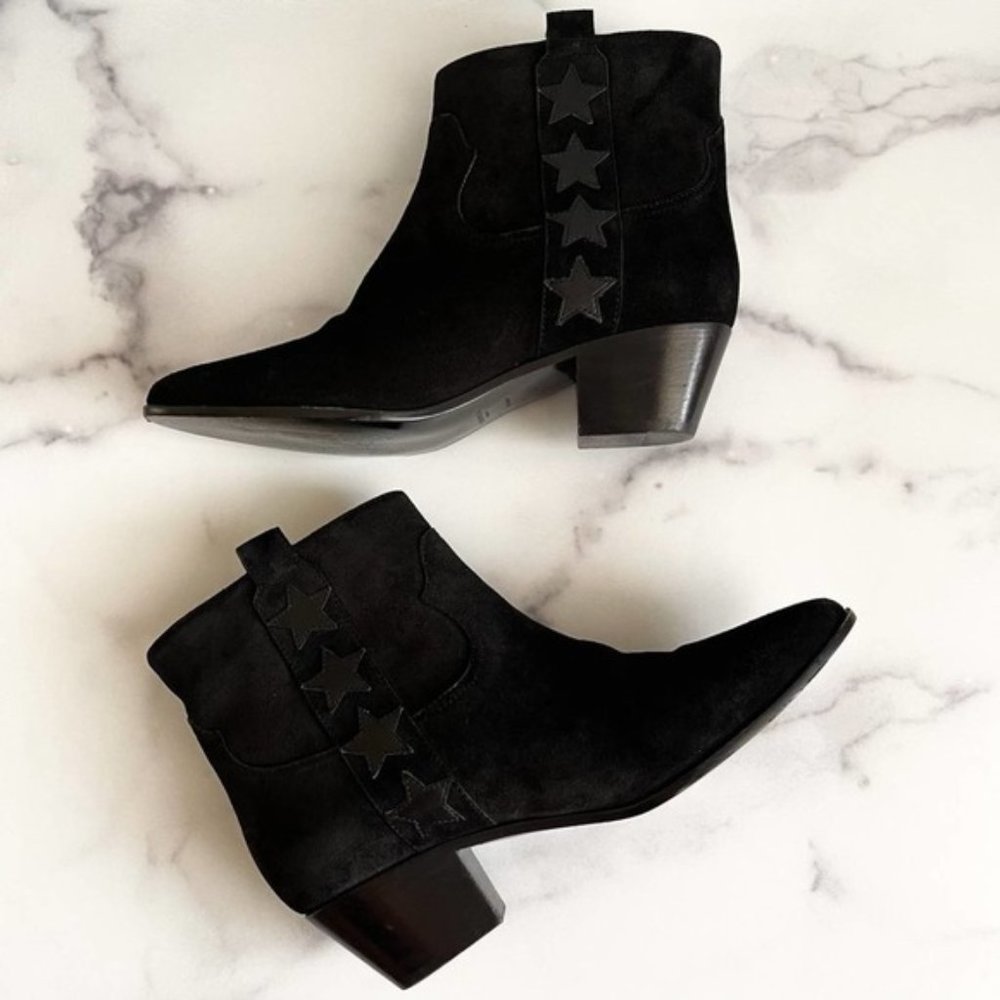 Saint Laurent Boots Wyatt Star Suede Size 37